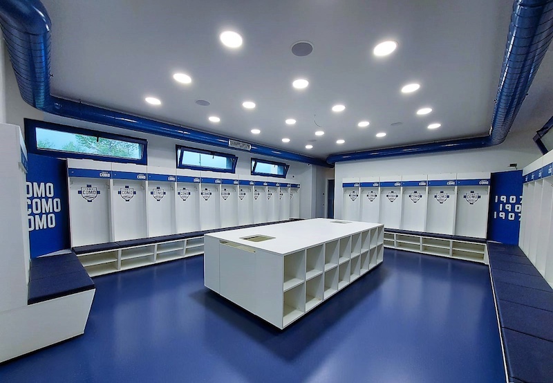 Arredo spogliatoio Como Calcio